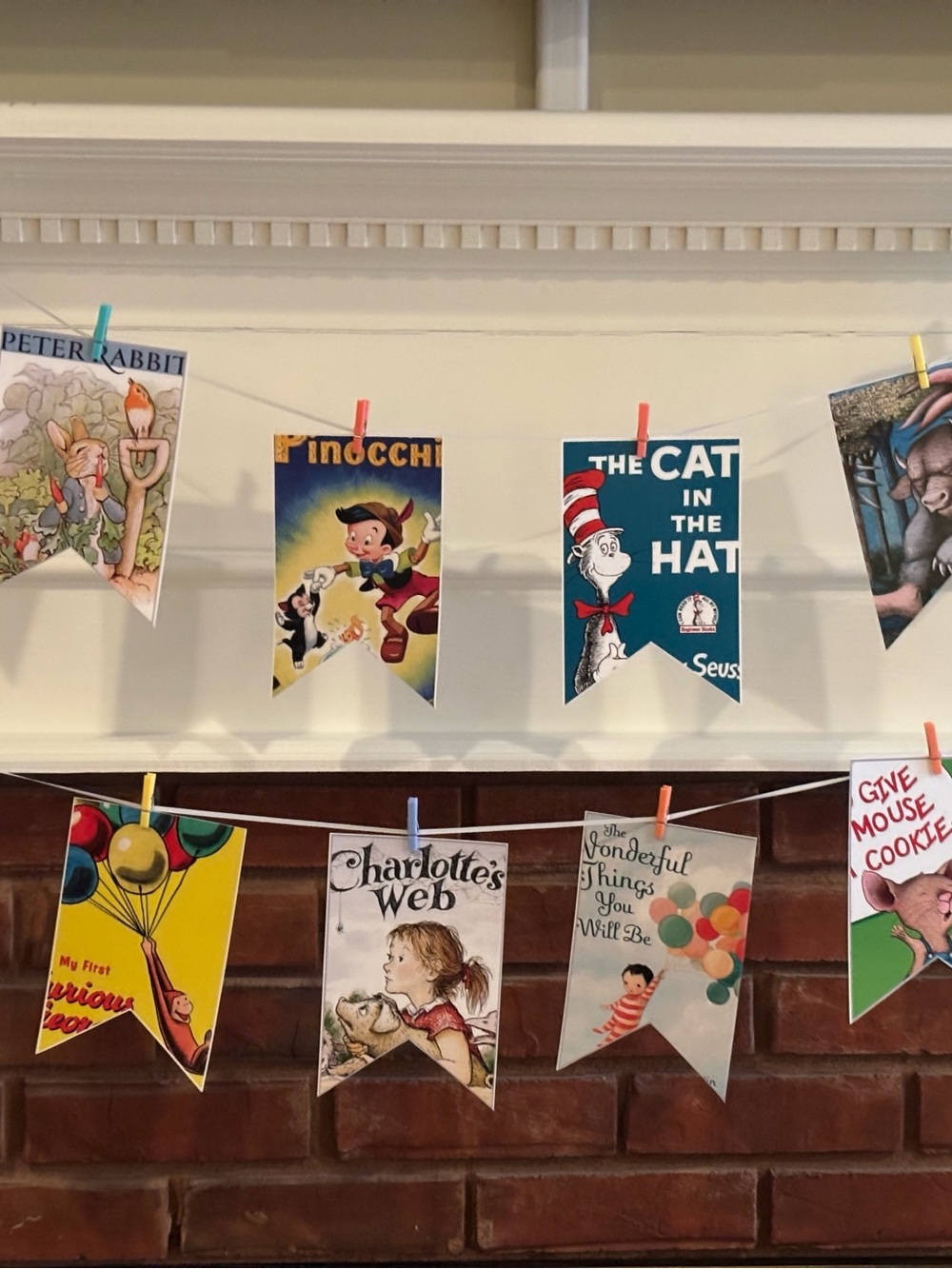 Classic Storybook Banner Garland - Multicolor Children's Party - Baby Shower - Picture 2 of 4